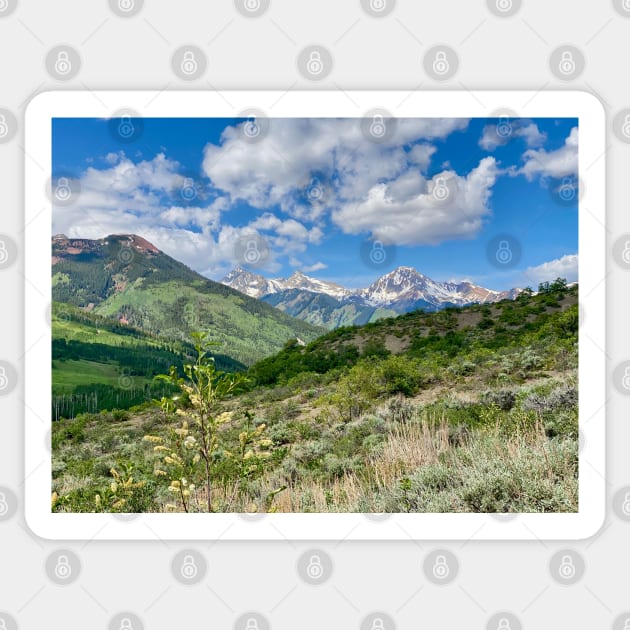 Snowmass village mountains Sticker by sanityfound